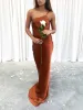 Amelia Maxi Dress - Matte Copper sold by Pretty Lavish