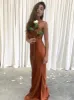 Amelia Maxi Dress - Matte Copper sold by Pretty Lavish