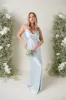 Keisha Maxi Bridesmaid Dress - Matte Ice Blue sold by Pretty Lavish
