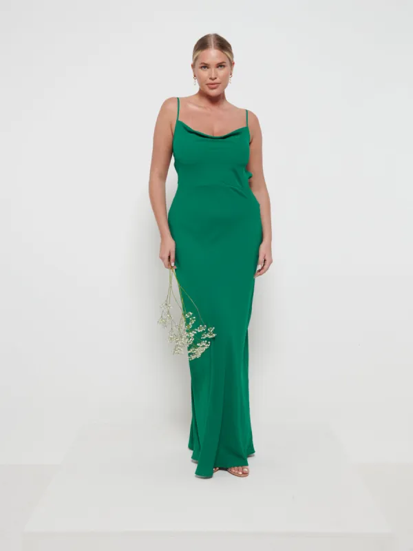 Keisha Chiffon Maxi Bridesmaid Dress - Emerald sold by Pretty Lavish