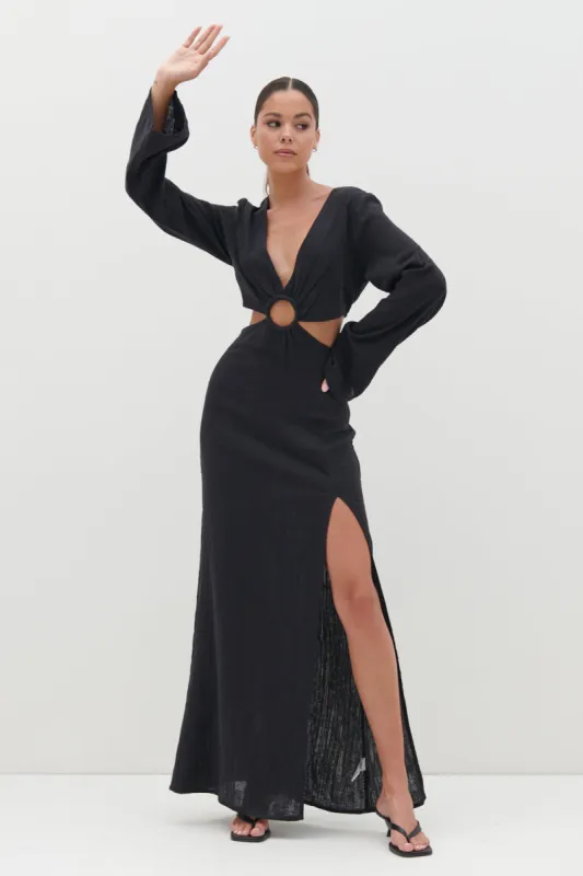 Luca Cut Out Ring Dress - Black sold by Pretty Lavish