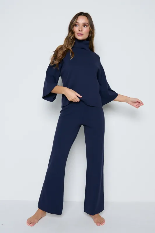 Hayden Knit Trousers - Navy sold by Pretty Lavish
