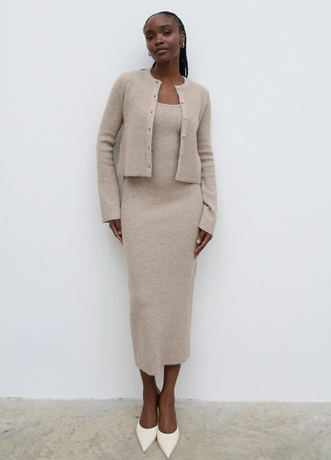 Winnie Strappy Knit Dress - Beige sold by Pretty Lavish product image thumbnail 4