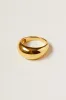 Renne Thick Band Ring - Recycled Silver Gold Plated sold by Pretty Lavish