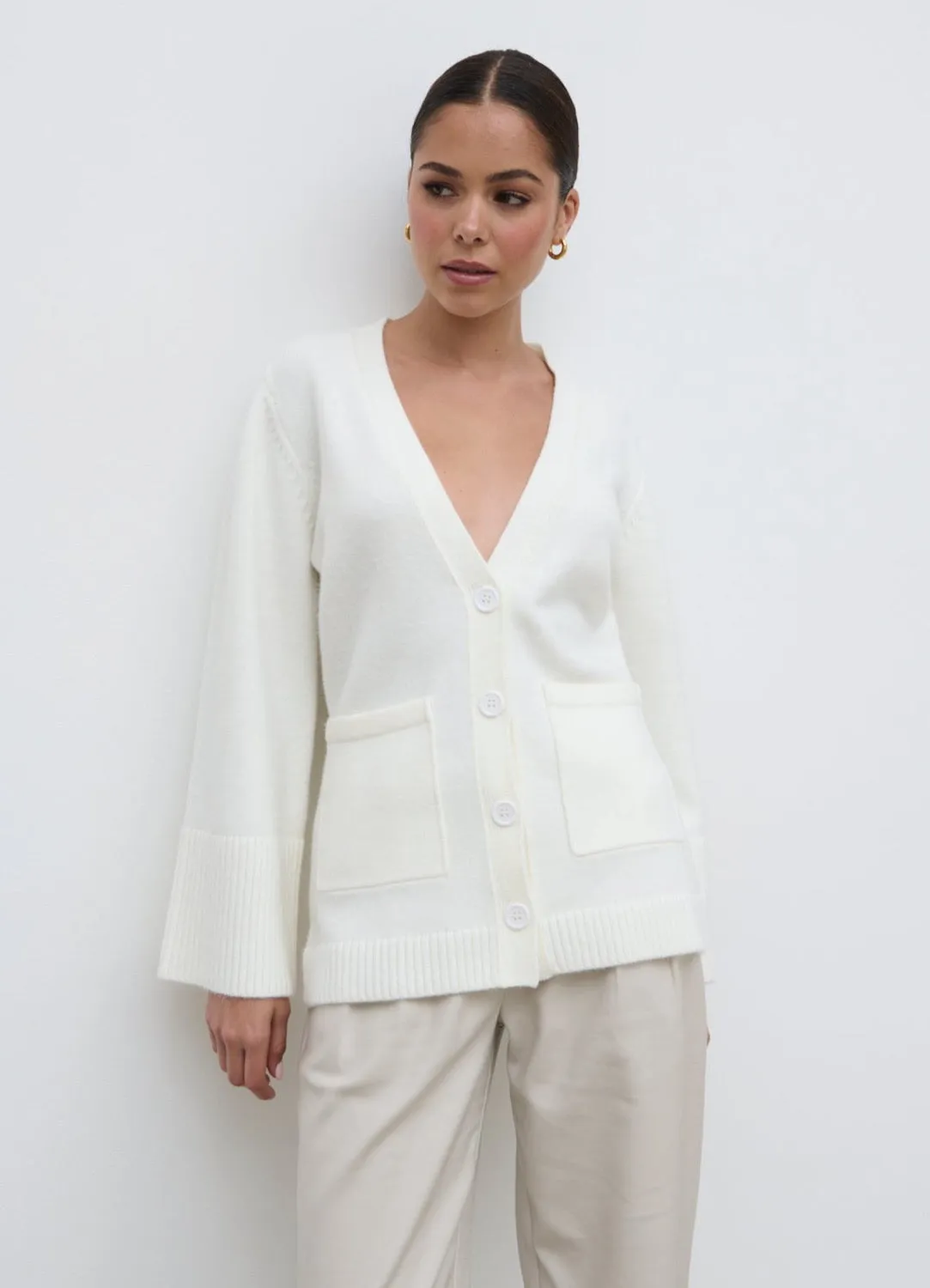 Autumn Knit Cardigan - Cream sold by Pretty Lavish