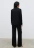 Callie Satin Blazer - Black sold by Pretty Lavish