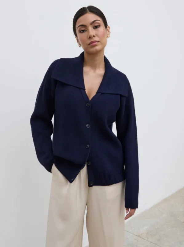 Fallon Knit Cardigan - Navy sold by Pretty Lavish