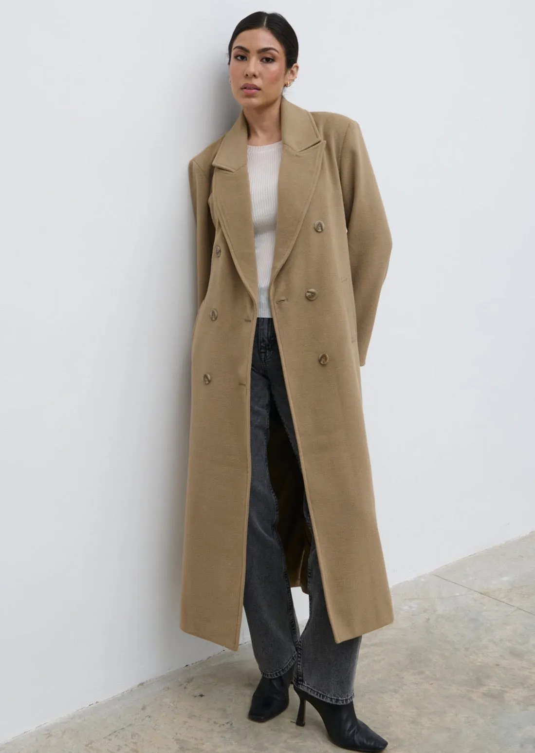 Carissa Oversized Tailored Coat - Taupe sold by Pretty Lavish product image thumbnail 5