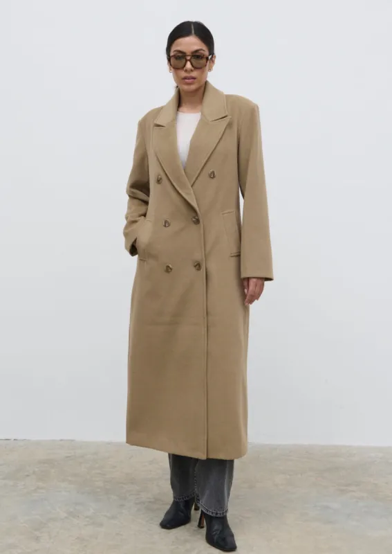 Carissa Oversized Tailored Coat - Taupe sold by Pretty Lavish