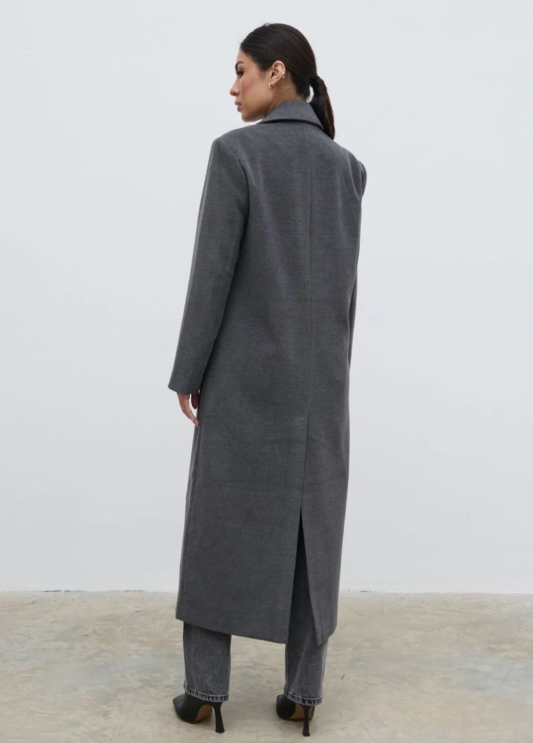 Carissa Oversized Tailored Coat - Charcoal sold by Pretty Lavish product image thumbnail 4