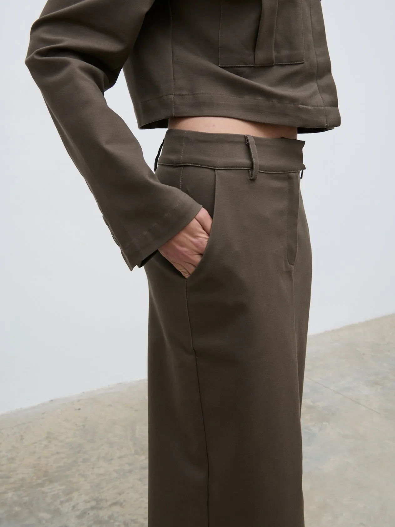 Brady Tailored Maxi Skirt - Taupe sold by Pretty Lavish product image thumbnail 2