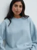 Camille Oversized Borg Knit Jumper - Pale Blue sold by Pretty Lavish