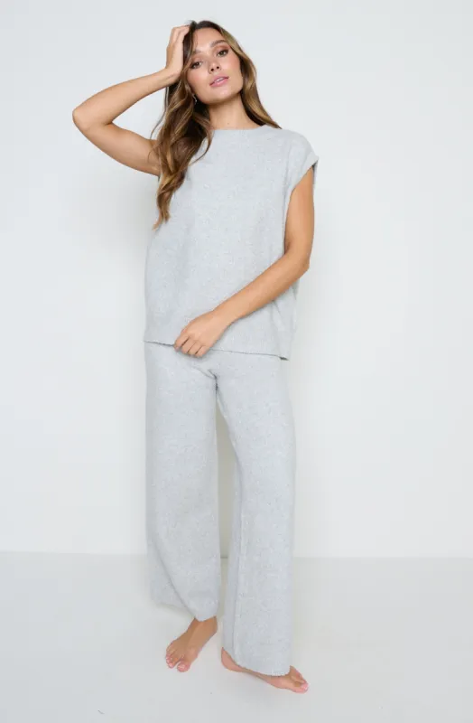 Millie Knit Trousers - Grey sold by Pretty Lavish