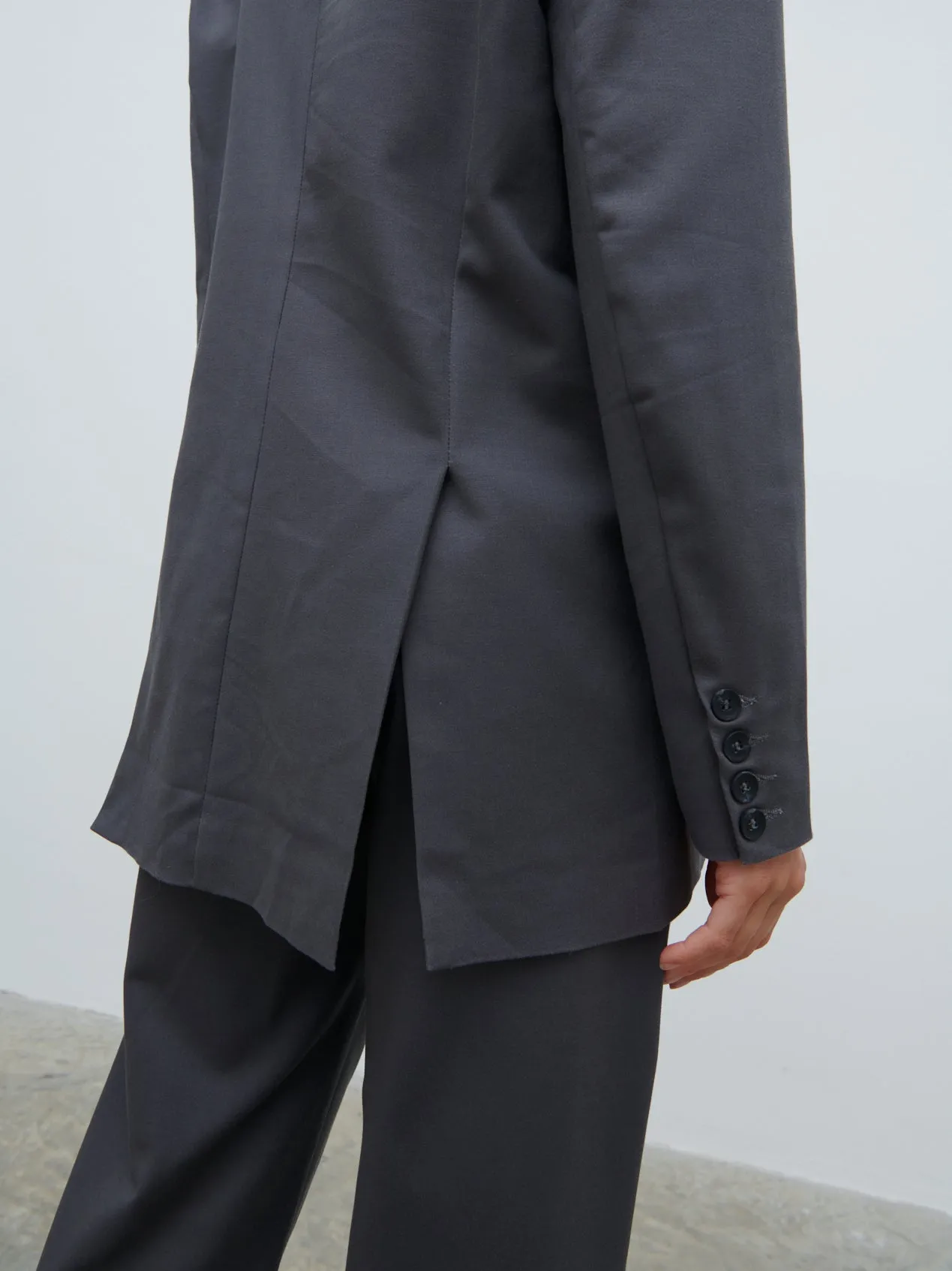 Brady Oversized Boxy Blazer - Graphite Grey sold by Pretty Lavish product image thumbnail 5