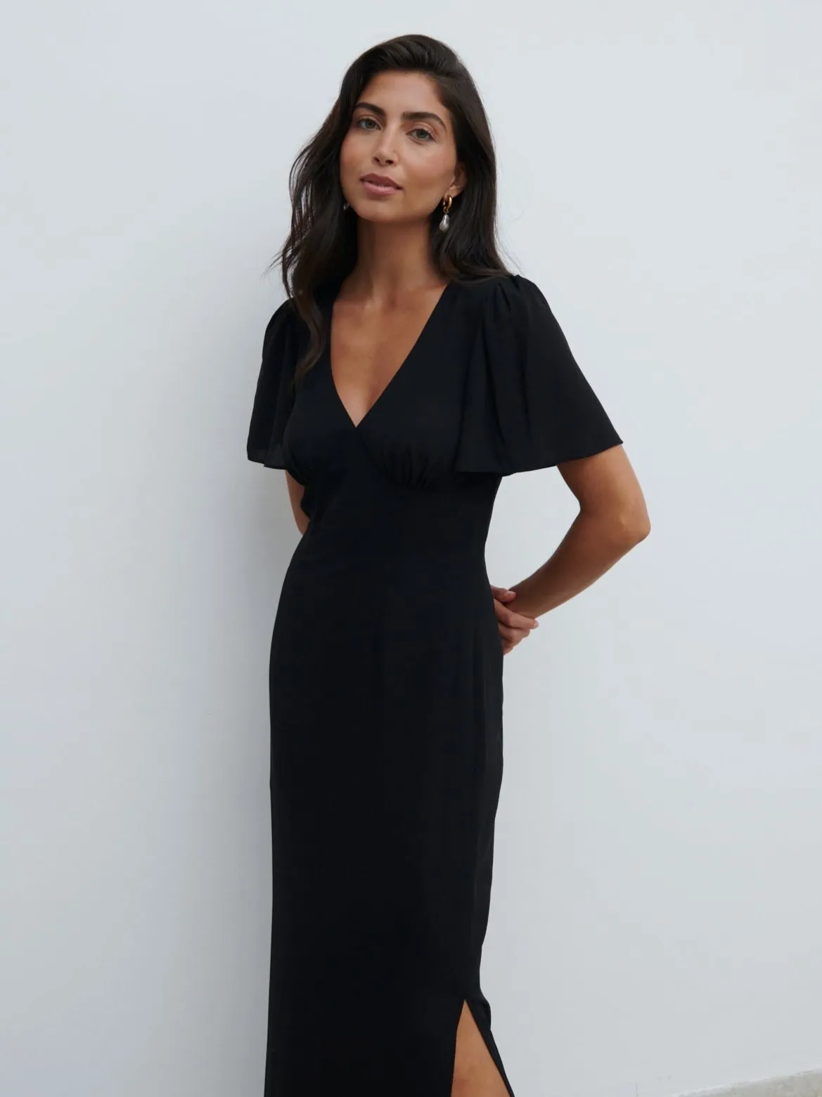 Edie Chiffon Maxi Bridesmaid Dress - Black sold by Pretty Lavish product image thumbnail 5