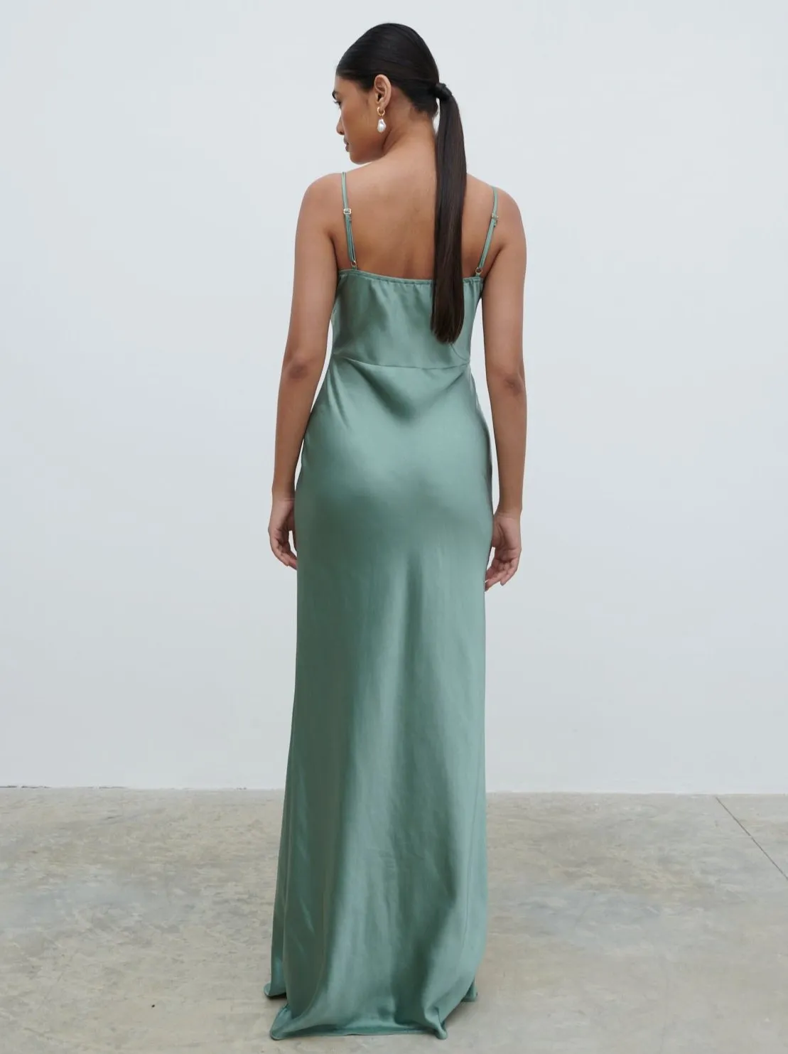 Keisha Maxi Bridesmaid Dress - Eucalyptus sold by Pretty Lavish product image thumbnail 4
