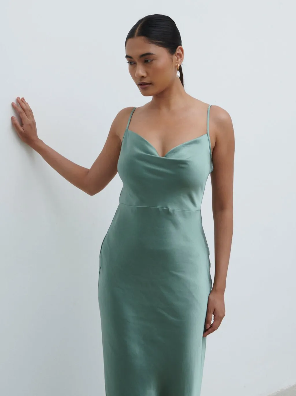 Keisha Maxi Bridesmaid Dress - Eucalyptus sold by Pretty Lavish product image thumbnail 2