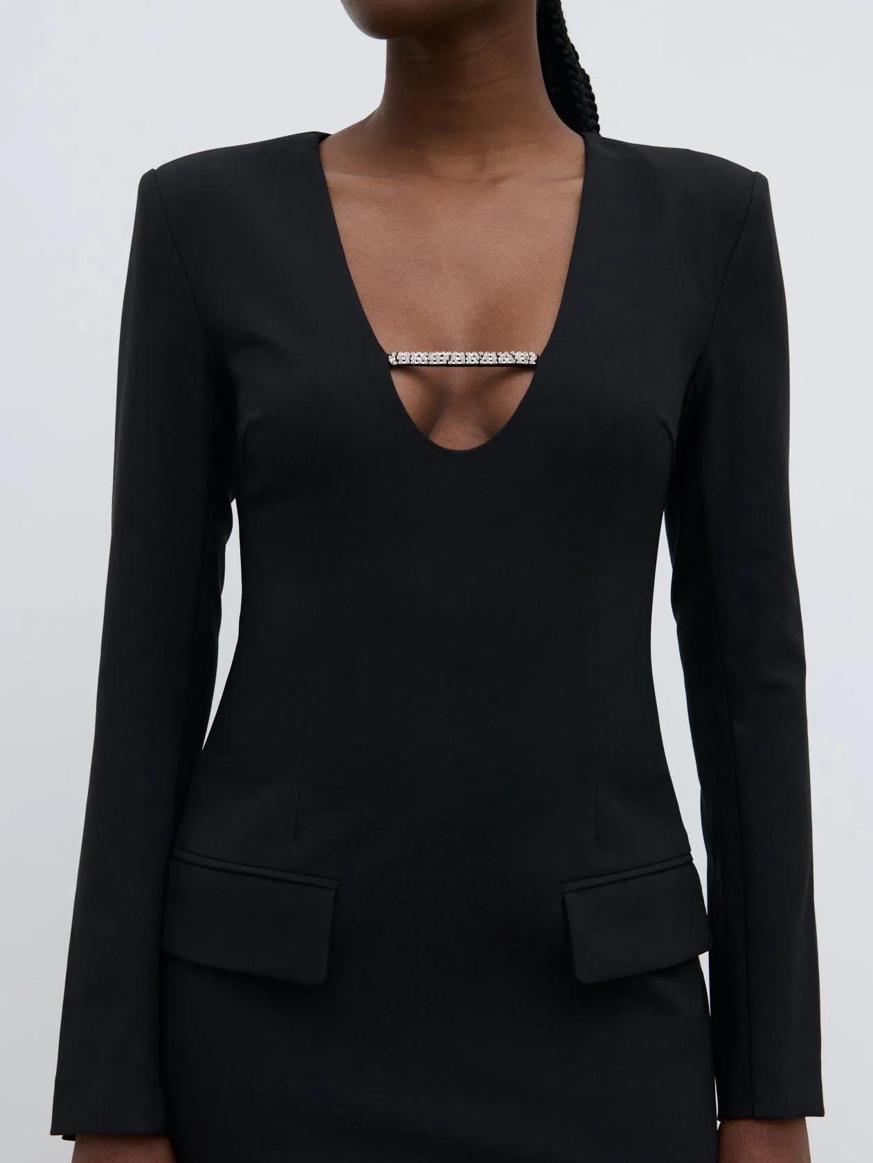 Lou Embellished Trim Mini Dress - Black sold by Pretty Lavish product image thumbnail 2