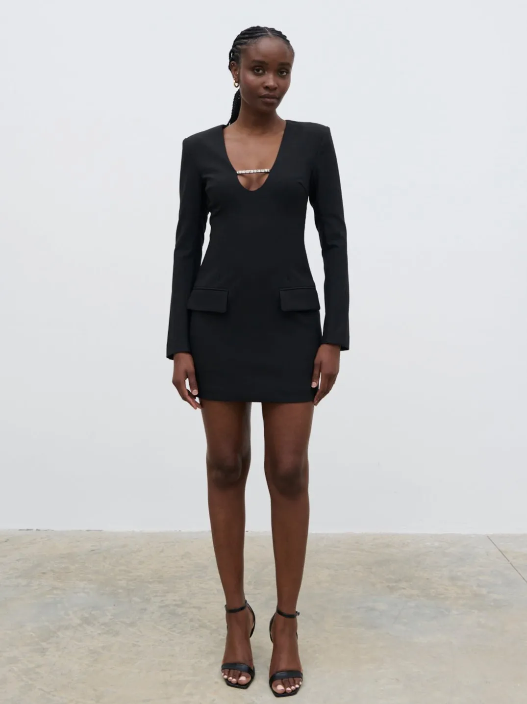 Lou Embellished Trim Mini Dress - Black sold by Pretty Lavish product image thumbnail 3