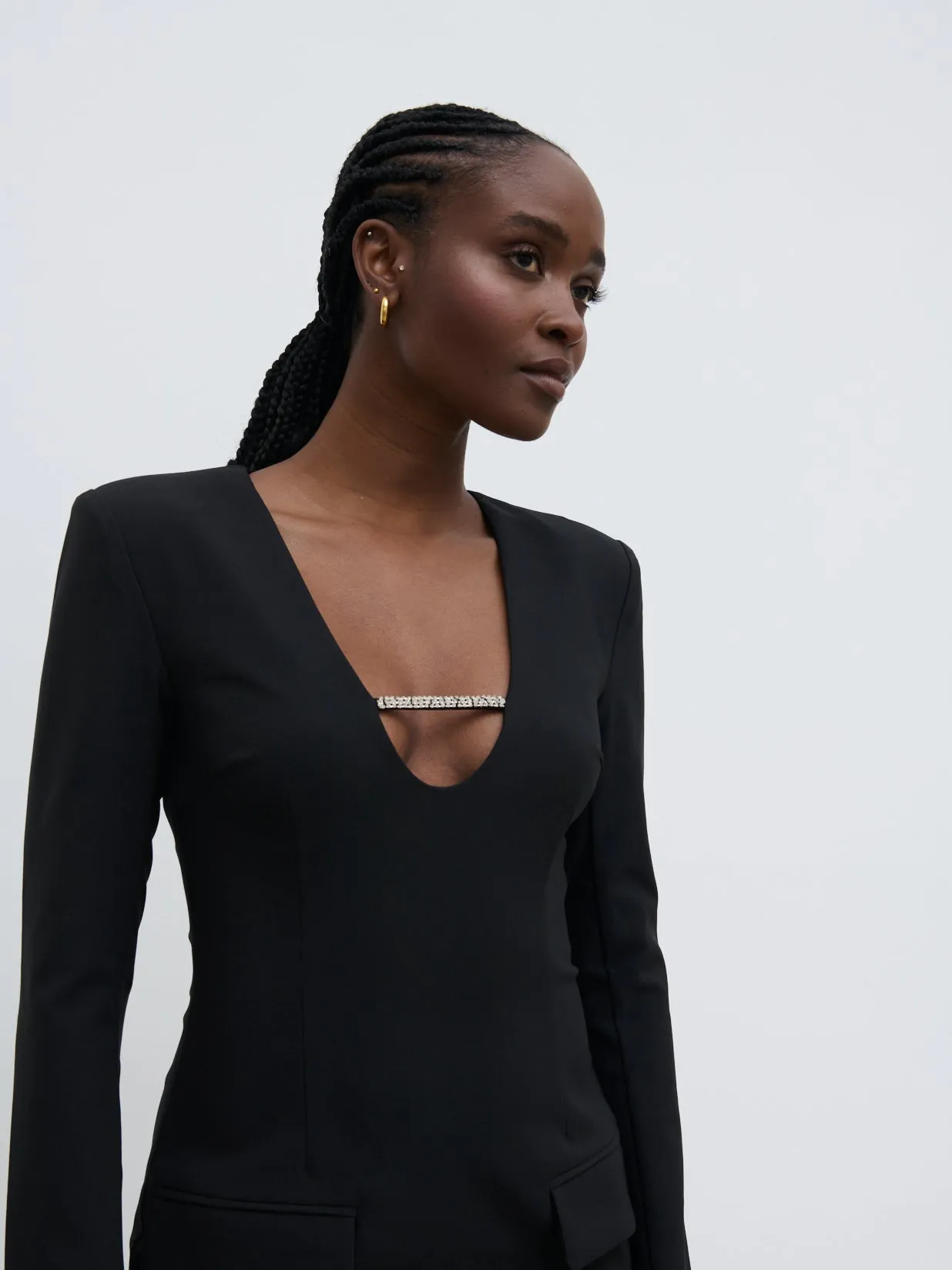 Lou Embellished Trim Mini Dress - Black sold by Pretty Lavish product image thumbnail 4