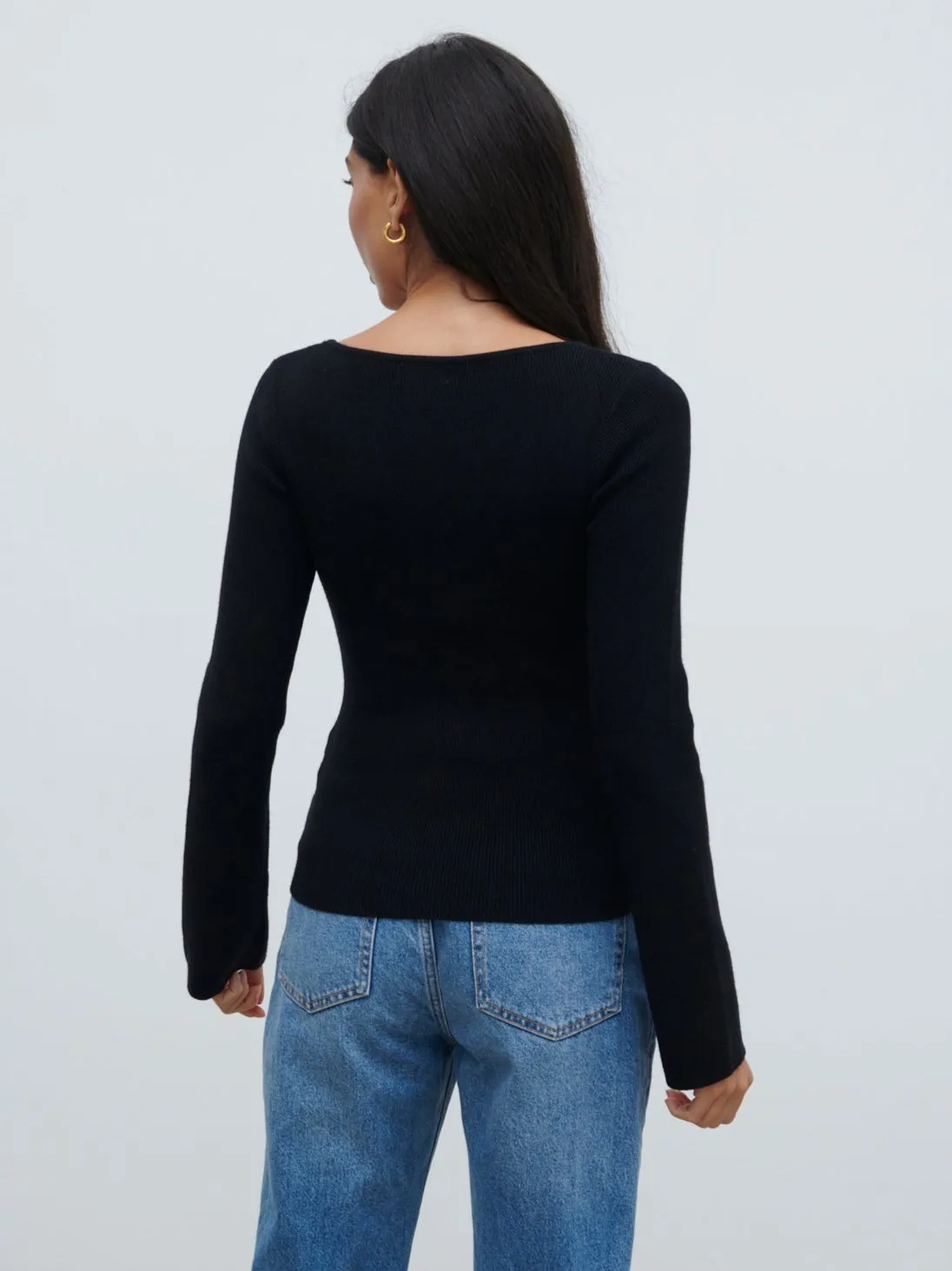 Annabeth Bow Knit Top - Black with Cream Bows sold by Pretty Lavish product image thumbnail 5