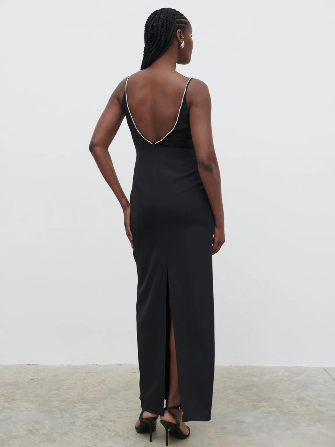 Val Plunge Embellished Maxi Dress - Black sold by Pretty Lavish product image thumbnail 4