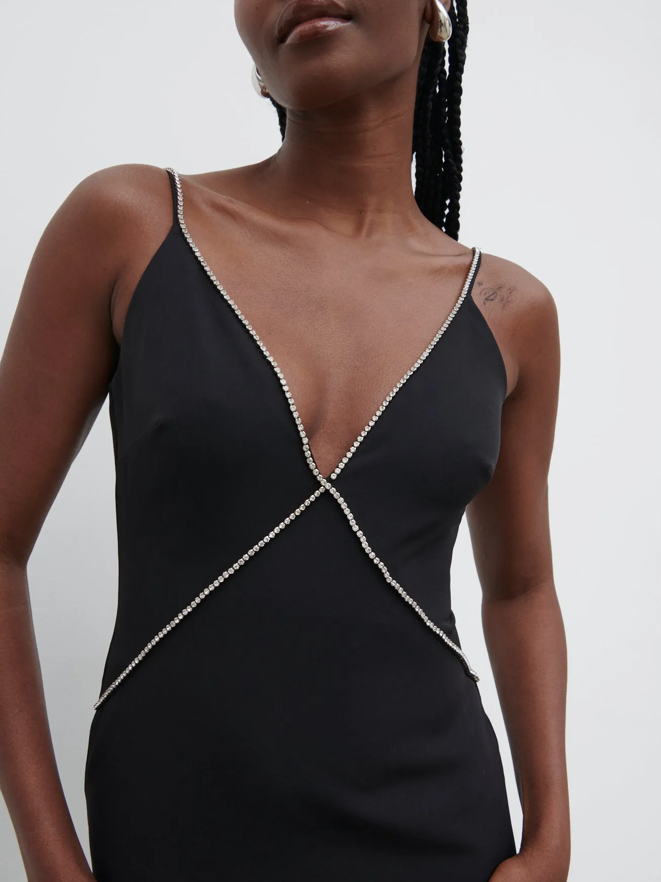 Val Plunge Embellished Maxi Dress - Black sold by Pretty Lavish product image thumbnail 5