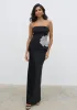 Avis Bandeau Embellished Top - Black sold by Pretty Lavish