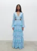 Ashton Cut Out Maxi Dress - Blue Swirl sold by Pretty Lavish