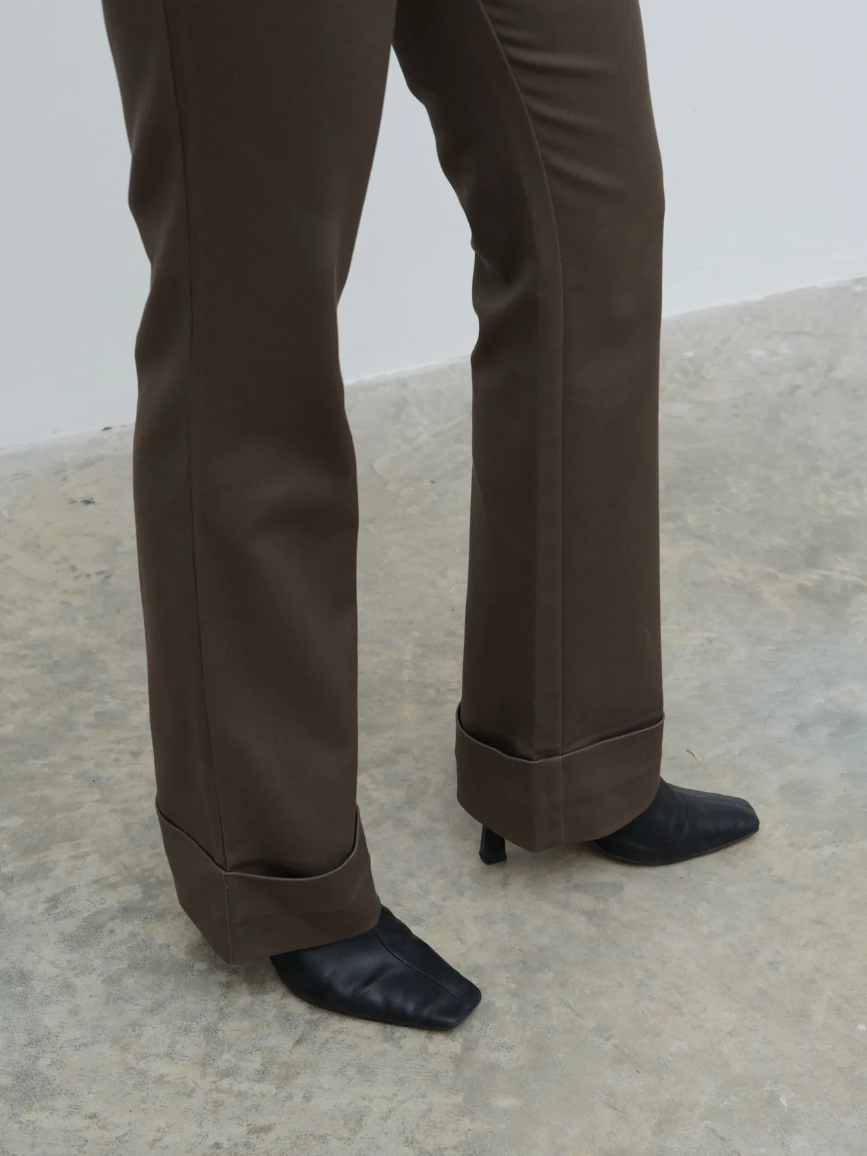 Eddie Turn Up Trousers - Khaki Brown sold by Pretty Lavish product image thumbnail 3