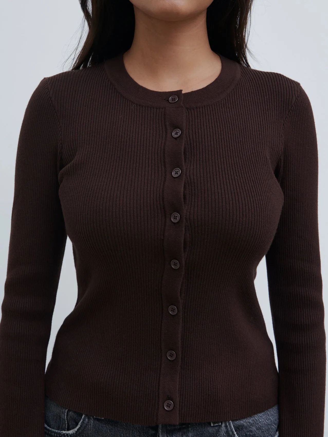 Lacey Button Down Top - Brown sold by Pretty Lavish product image thumbnail 3