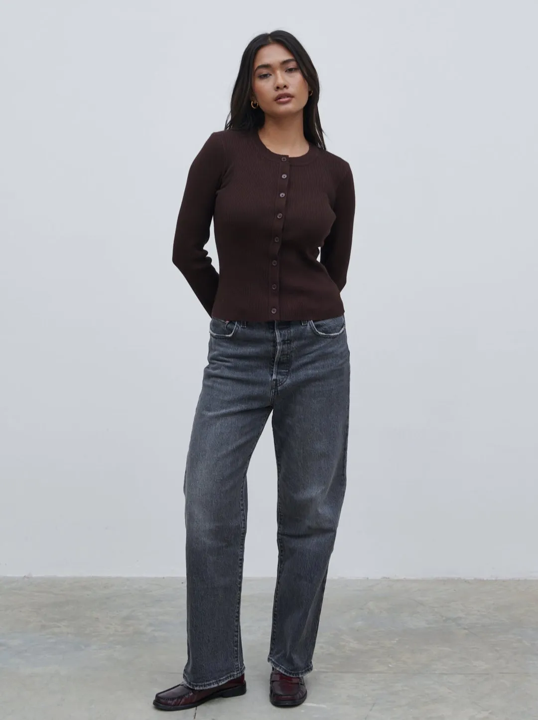 Lacey Button Down Top - Brown sold by Pretty Lavish product image thumbnail 2