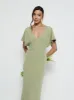 Sadie Crepe Maxi Bridesmaid Dress - Olive sold by Pretty Lavish