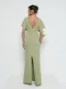 Sadie Crepe Maxi Bridesmaid Dress - Olive sold by Pretty Lavish