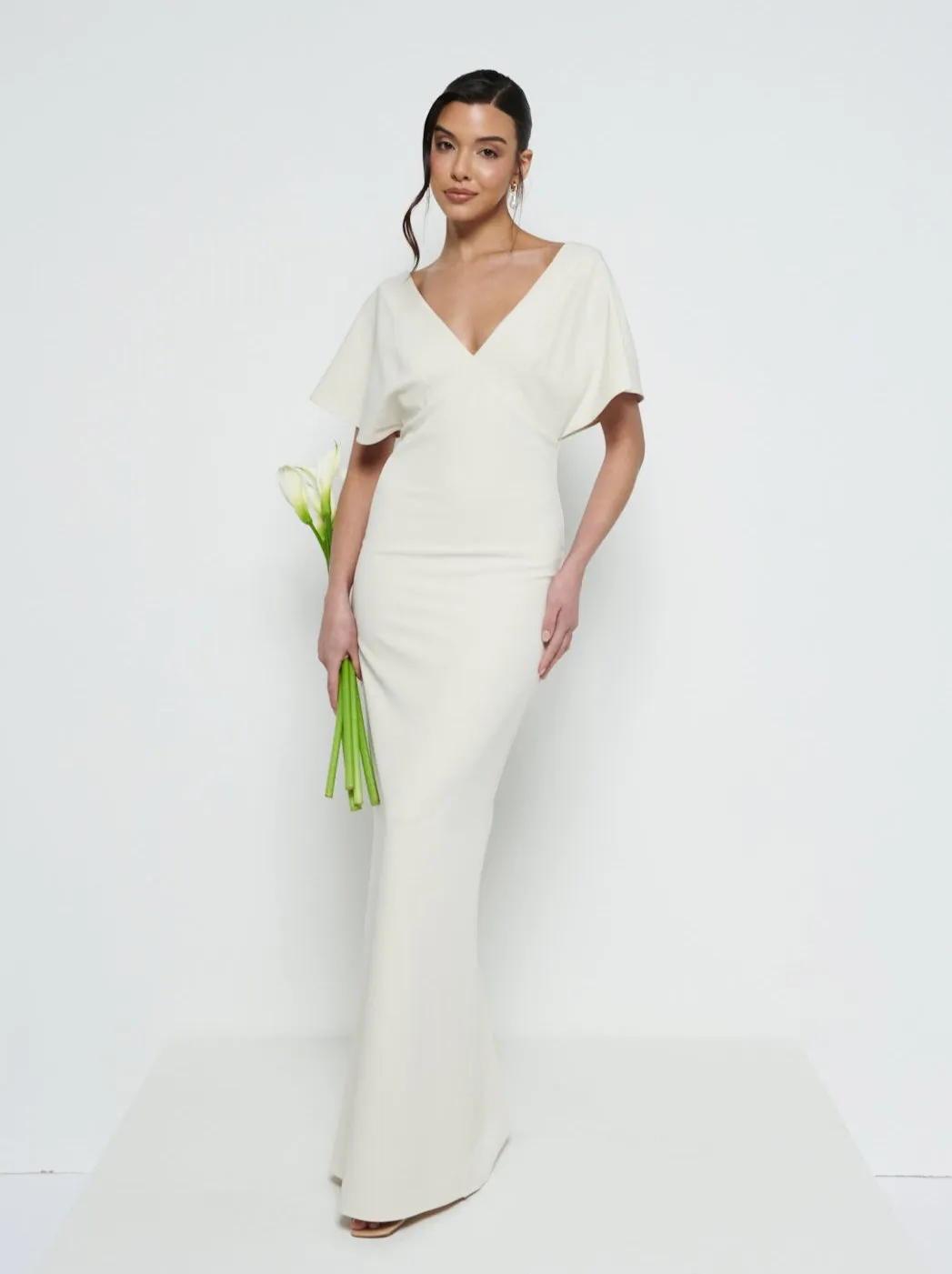 Sadie Crepe Maxi Bridesmaid Dress - Champagne sold by Pretty Lavish product image thumbnail 4