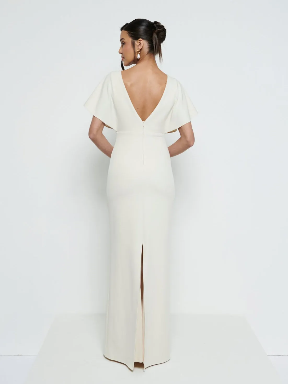 Sadie Crepe Maxi Bridesmaid Dress - Champagne sold by Pretty Lavish product image thumbnail 3