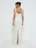 Harriet Cowl Neck Crepe Maxi Bridesmaid Dress - Champagne sold by Pretty Lavish