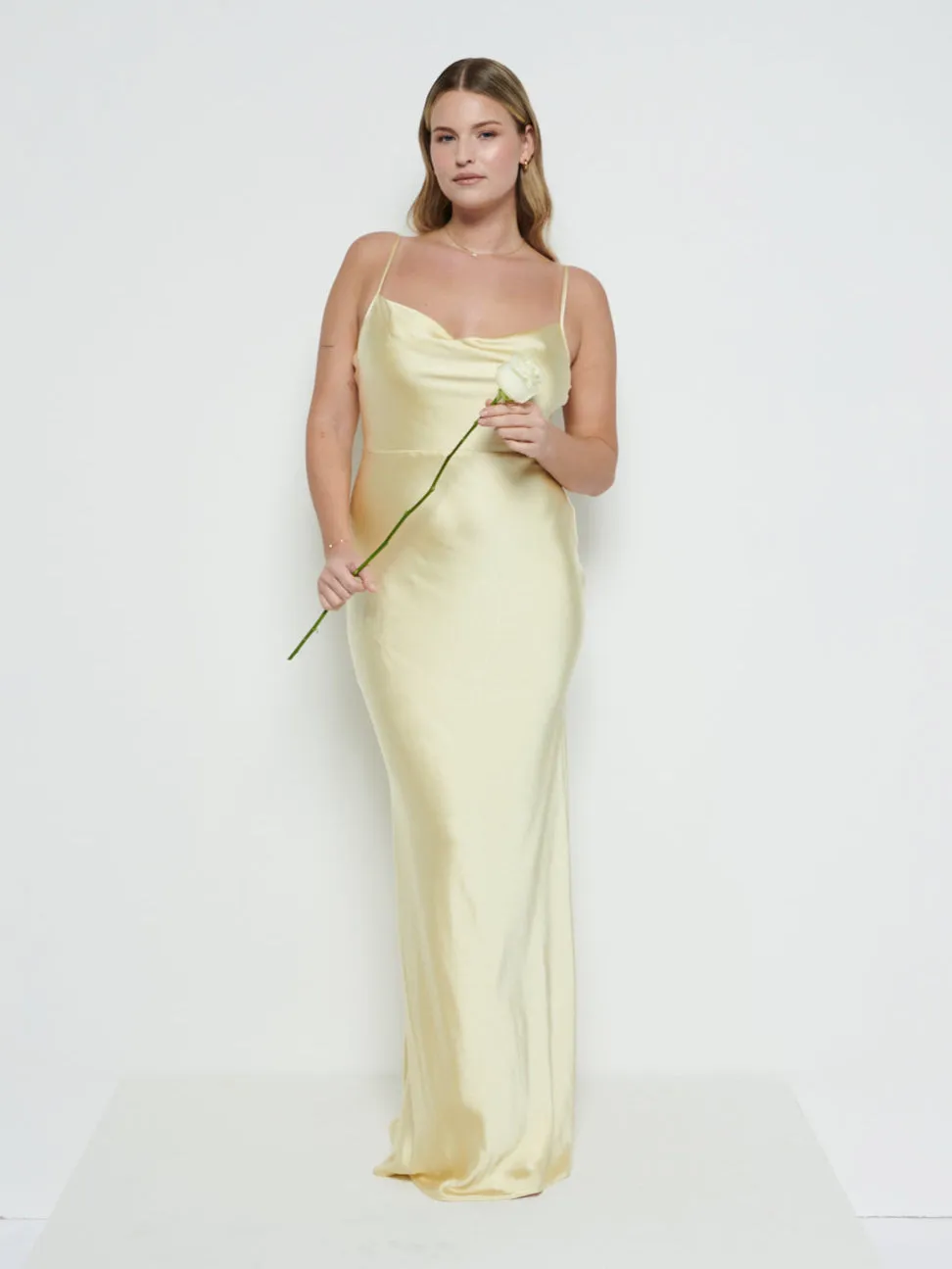 Keisha Maxi Bridesmaid Dress - Lemon sold by Pretty Lavish