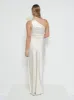 Juliet Ruched Maxi Bridesmaid Dress - Matte Champagne sold by Pretty Lavish