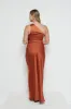 Juliet Ruched Maxi Bridesmaid Dress - Copper sold by Pretty Lavish