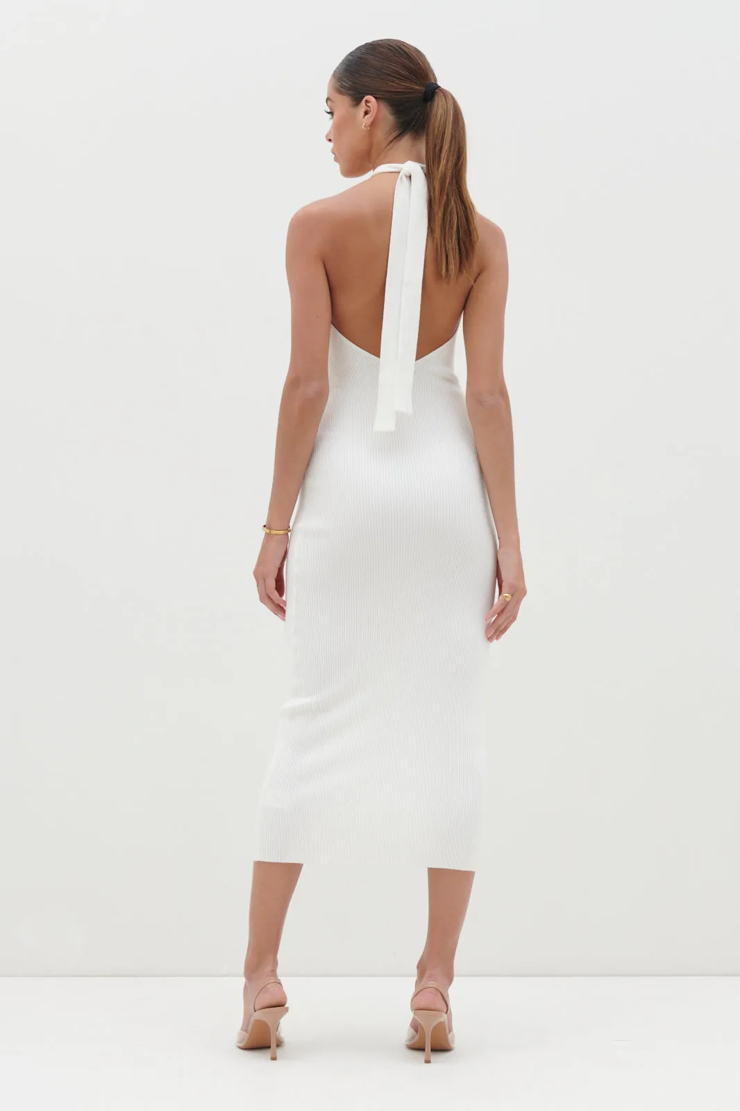 Kate Knot Midaxi Knit Dress - Cream sold by Pretty Lavish product image thumbnail 2