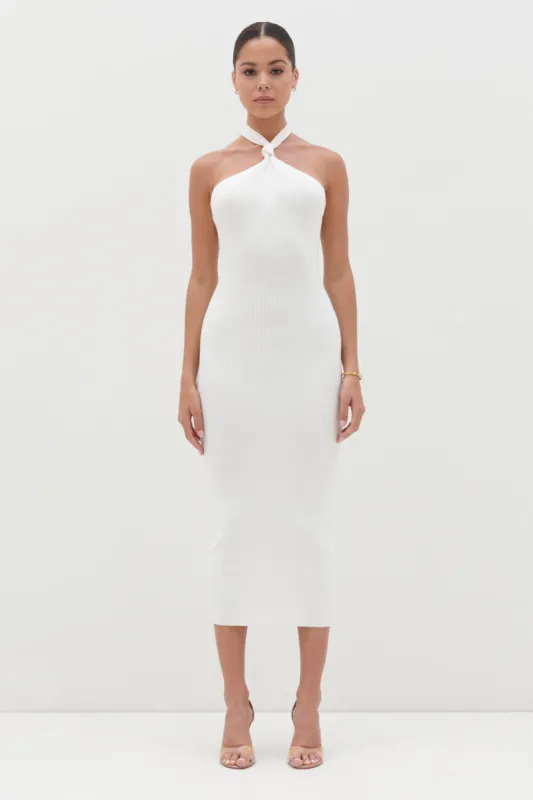 Kate Knot Midaxi Knit Dress - Cream sold by Pretty Lavish