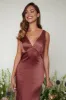 Piper Maxi Bridesmaid Dress - Matte Mahogany sold by Pretty Lavish