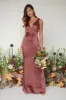 Piper Maxi Bridesmaid Dress - Matte Mahogany sold by Pretty Lavish