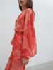 Theia Batwing Maxi Dress - Pink Large Scale Floral sold by Pretty Lavish