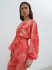 Theia Batwing Maxi Dress - Pink Large Scale Floral sold by Pretty Lavish