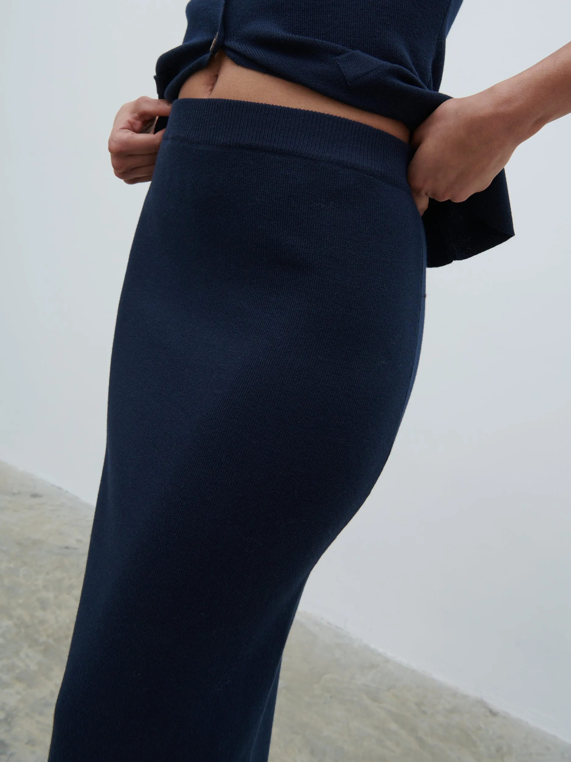 Alba Knit Maxi Skirt - Navy sold by Pretty Lavish product image thumbnail 3