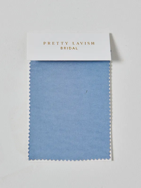 Recycled Dusty Blue Satin Swatch sold by Pretty Lavish
