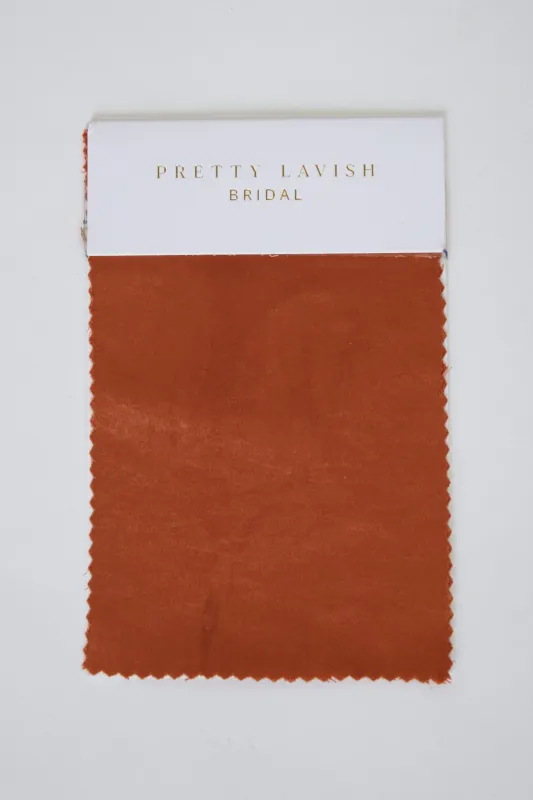 Recycled Copper Satin Swatch sold by Pretty Lavish