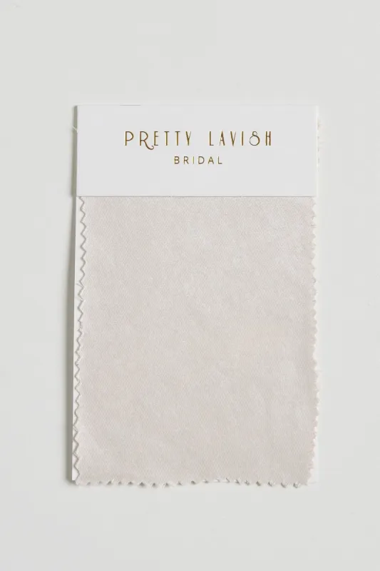 Recycled Champagne Satin Swatch sold by Pretty Lavish